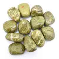 Snowflake Epidote Tumbled Stones [Medium]