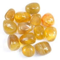 Yellow Fluorite Tumbled Stones [Medium]