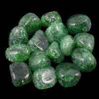 Green Clear Quartz Tumbled Stones [Medium]