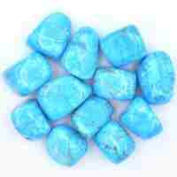 Blue Turquoise Howlite Tumbled Stones [Medium]