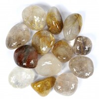 Rutilated Quartz Tumbled Stones [Medium 100gm]