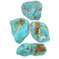 Tibetan Turquoise Tumbled Stones [40gm 4pcs]