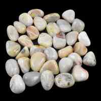 White Crazy Lace Agate Tumbled Stones [Medium 150gm]