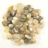 Rutilated Quartz Tumbled Stones [Small]