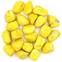 Yellow Howlite Tumbled Stones [Small]