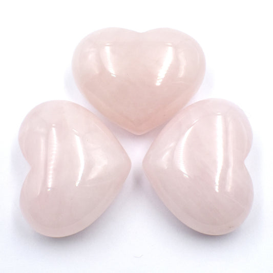 Rose Quartz Heart Carving [Small - 5pcs]