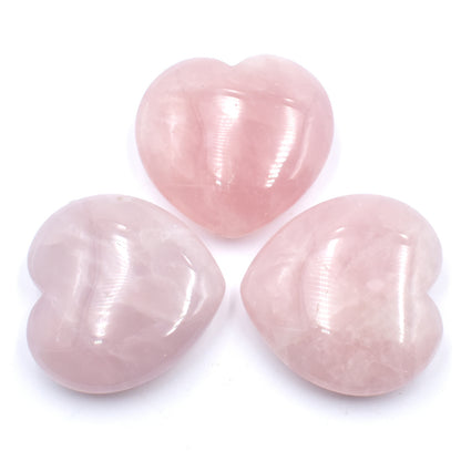 Purple Rose Quartz Heart Carving [Medium]