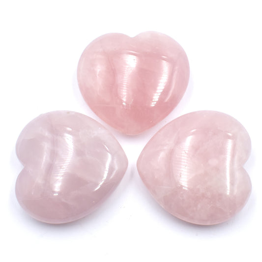 Purple Rose Quartz Heart Carving [Medium]