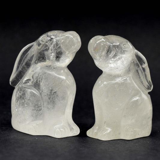 Clear Quartz Rabbit Carving [Type 1]