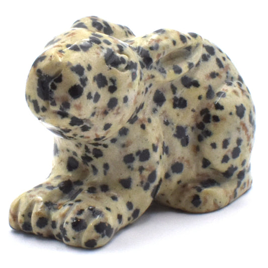 Dalmatian Jasper Rabbit Carving