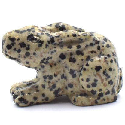 Dalmatian Jasper Rabbit Carving