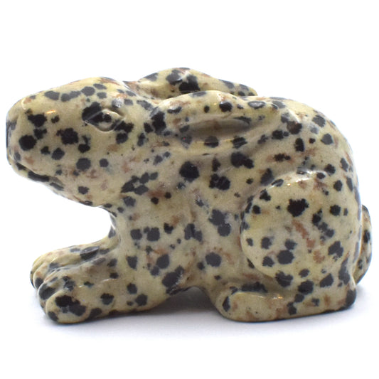 Dalmatian Jasper Rabbit Carving