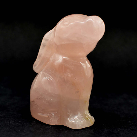 Rose Quartz Rabbit Carving [Type 1]