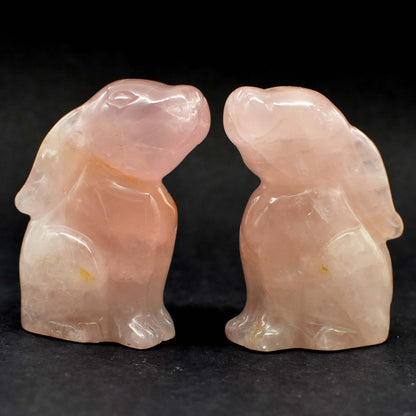Rose Quartz Rabbit Carving [Type 1]