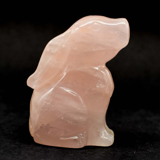 Rose Quartz Rabbit Carving [Type 1]