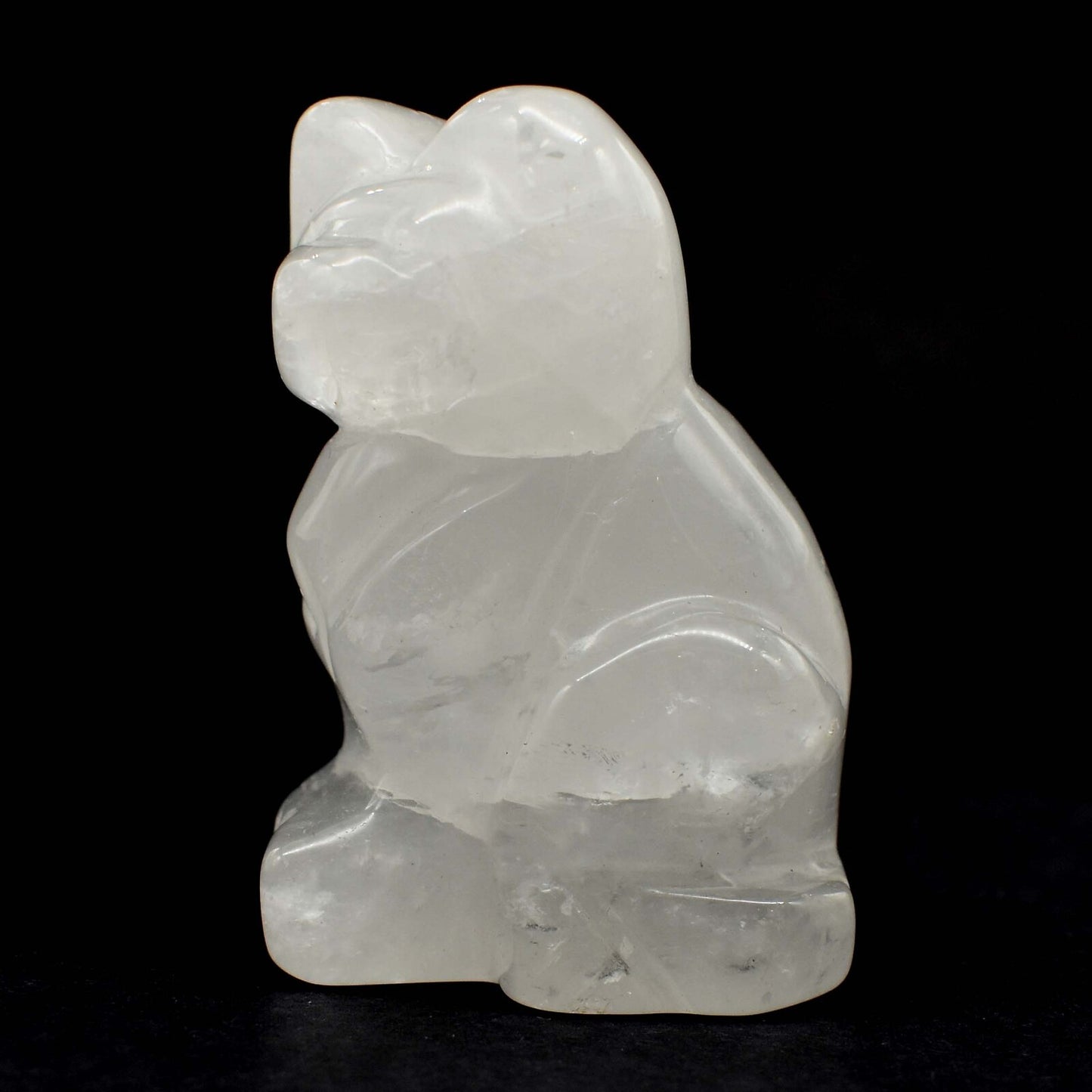 Clear Quartz Cat Carving [Type 1]