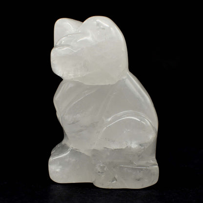 Clear Quartz Cat Carving [Type 1]