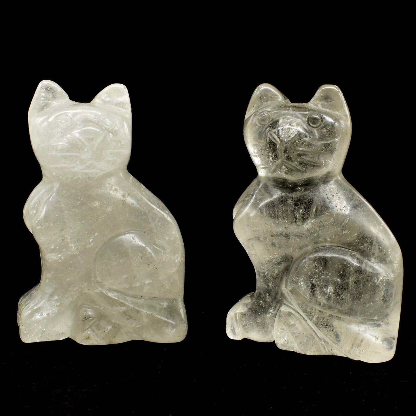 Clear Quartz Cat Carving [Type 2]