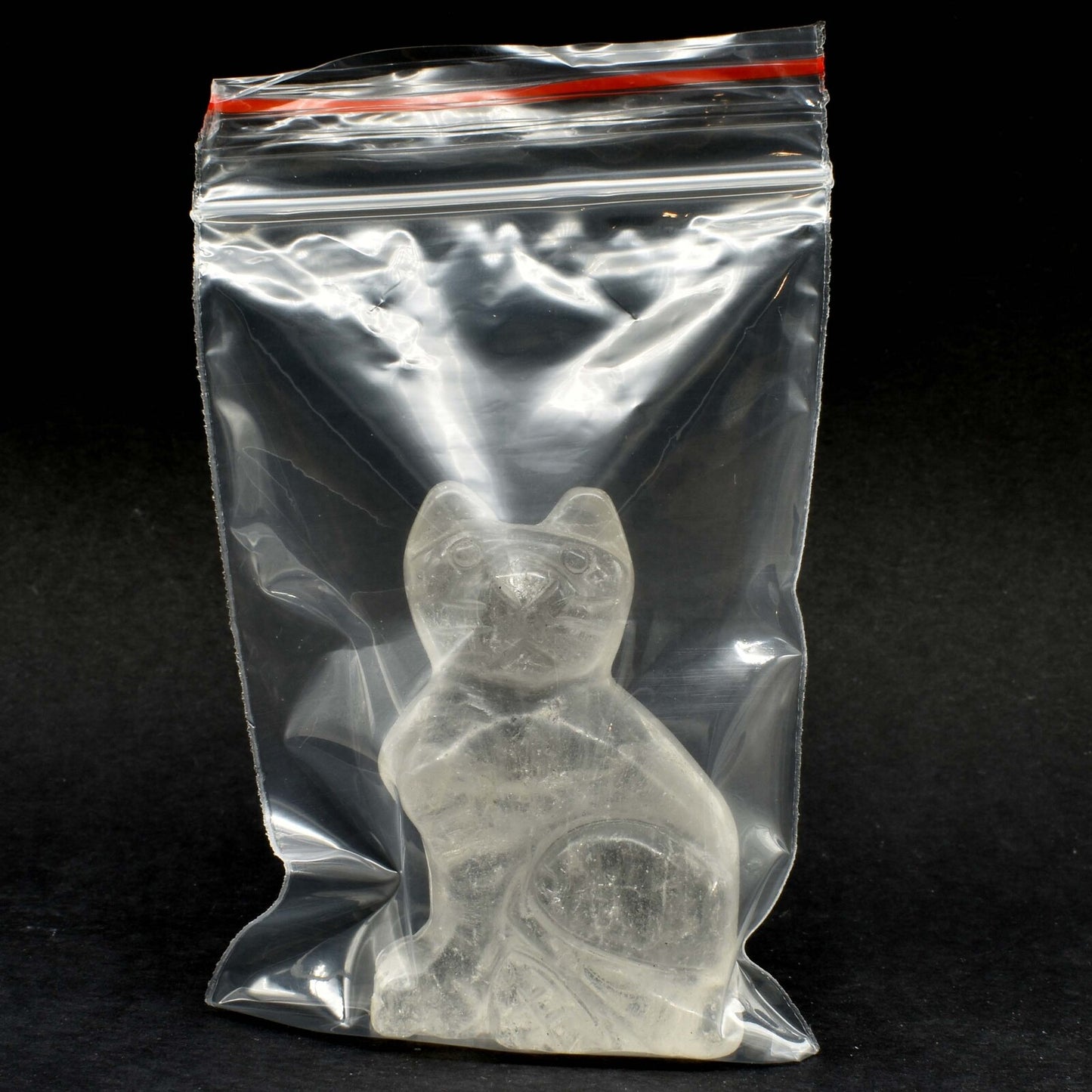 Clear Quartz Cat Carving [Type 2]