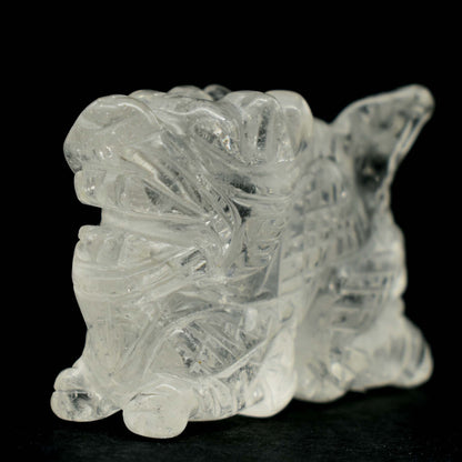 Clear Quartz Dragon Carving