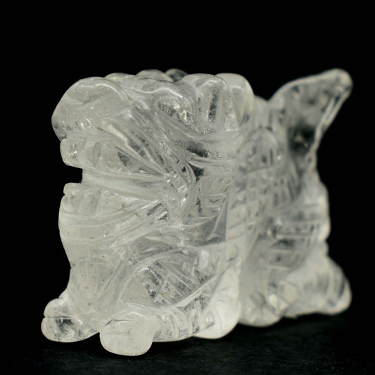 Clear Quartz Dragon Carving