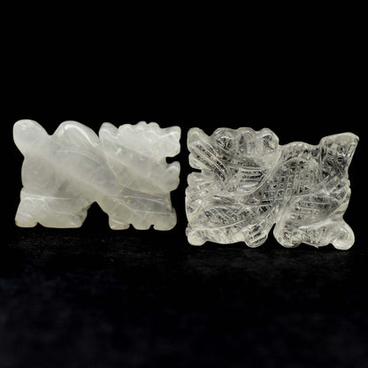 Clear Quartz Dragon Carving