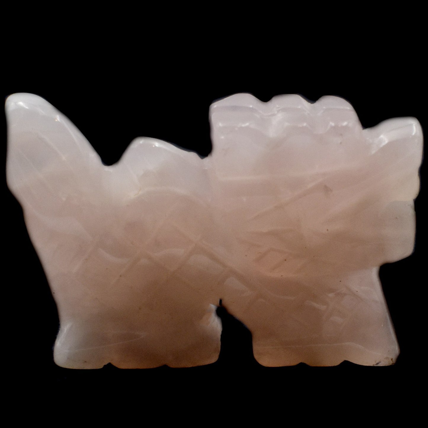 Rose Quartz Dragon Carving