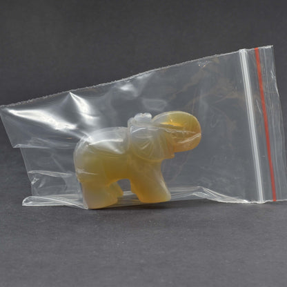 Agate Elephant Carving