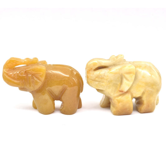 Yellow Aventurine Elephant Carving