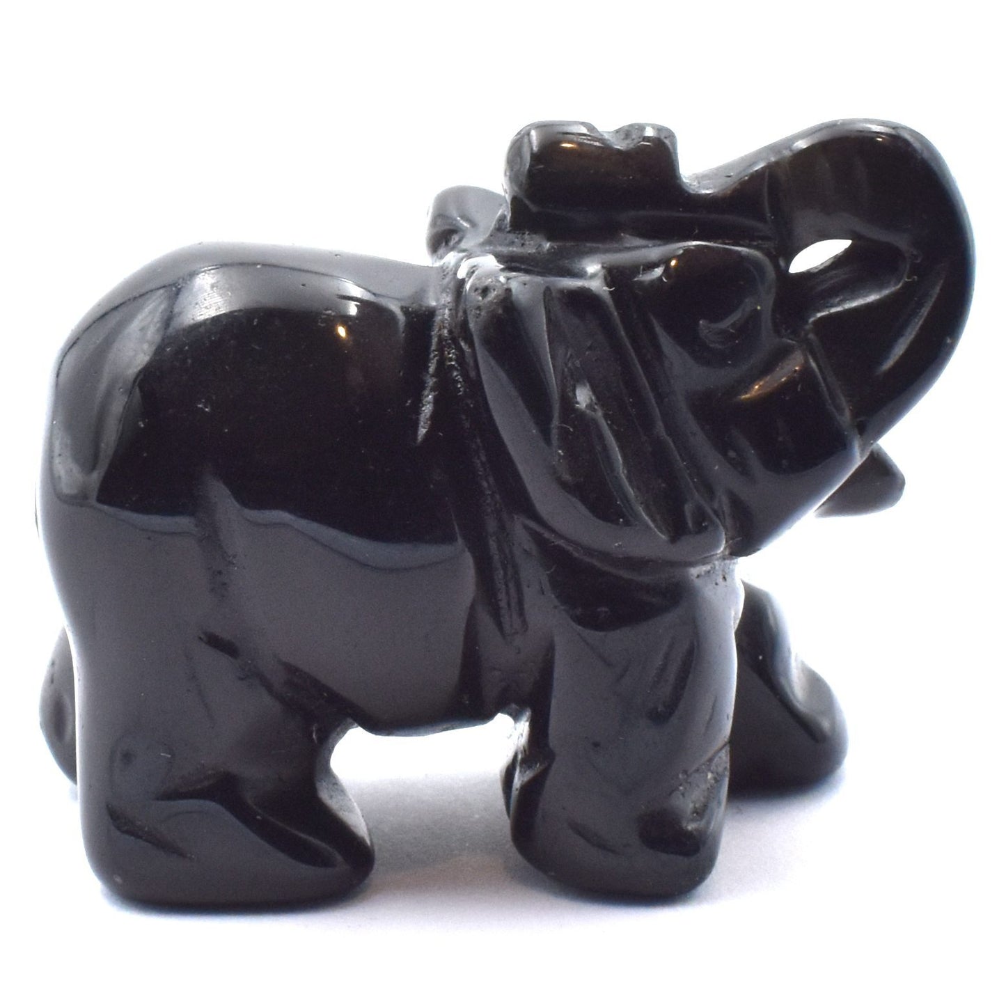 Black Obsidian Elephant Carving