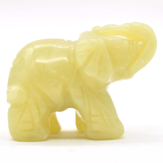 Green Jade Elephant Carving