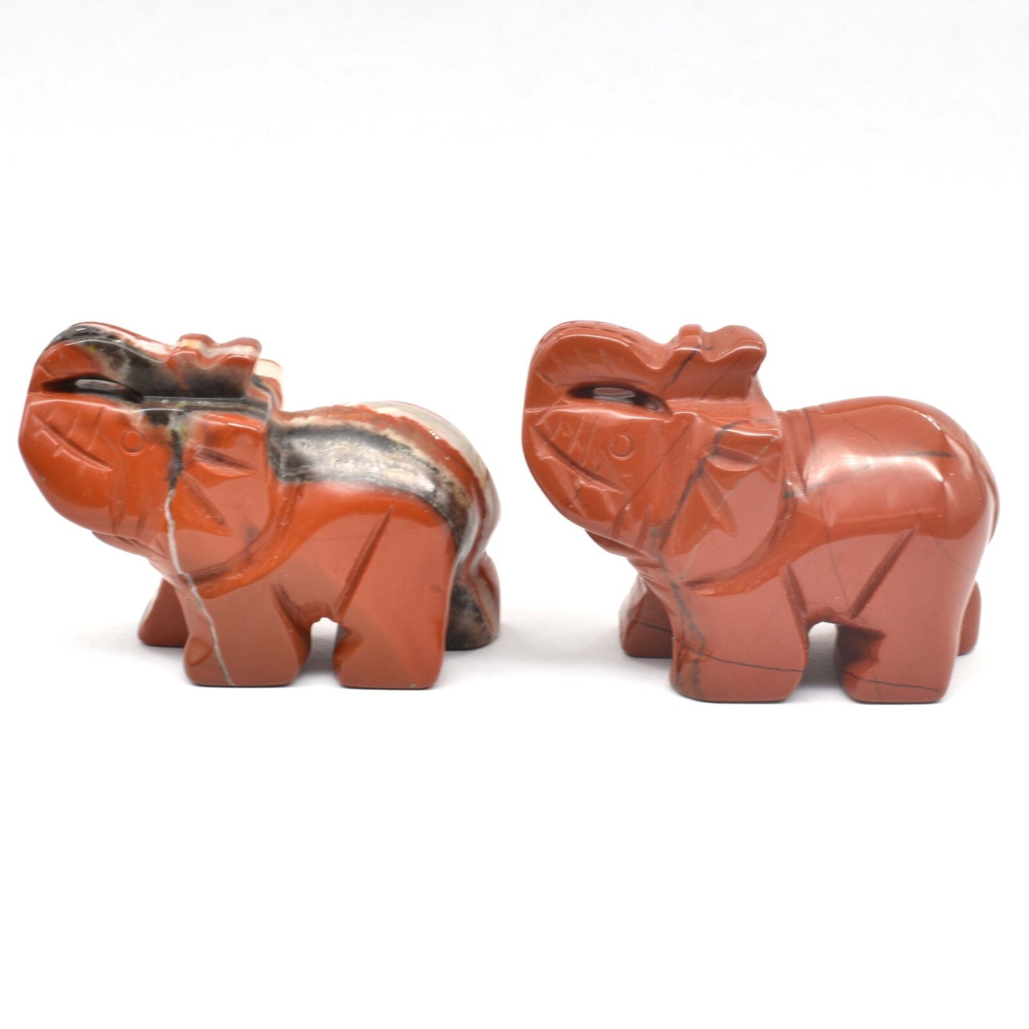 Breciated Jasper Elephant Carving