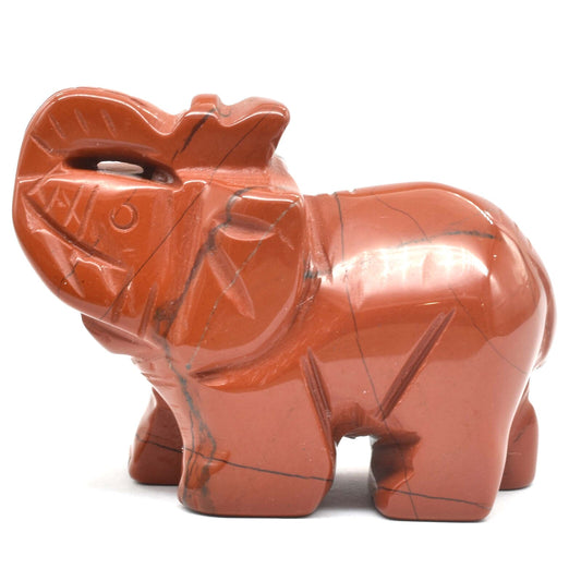 Breciated Jasper Elephant Carving