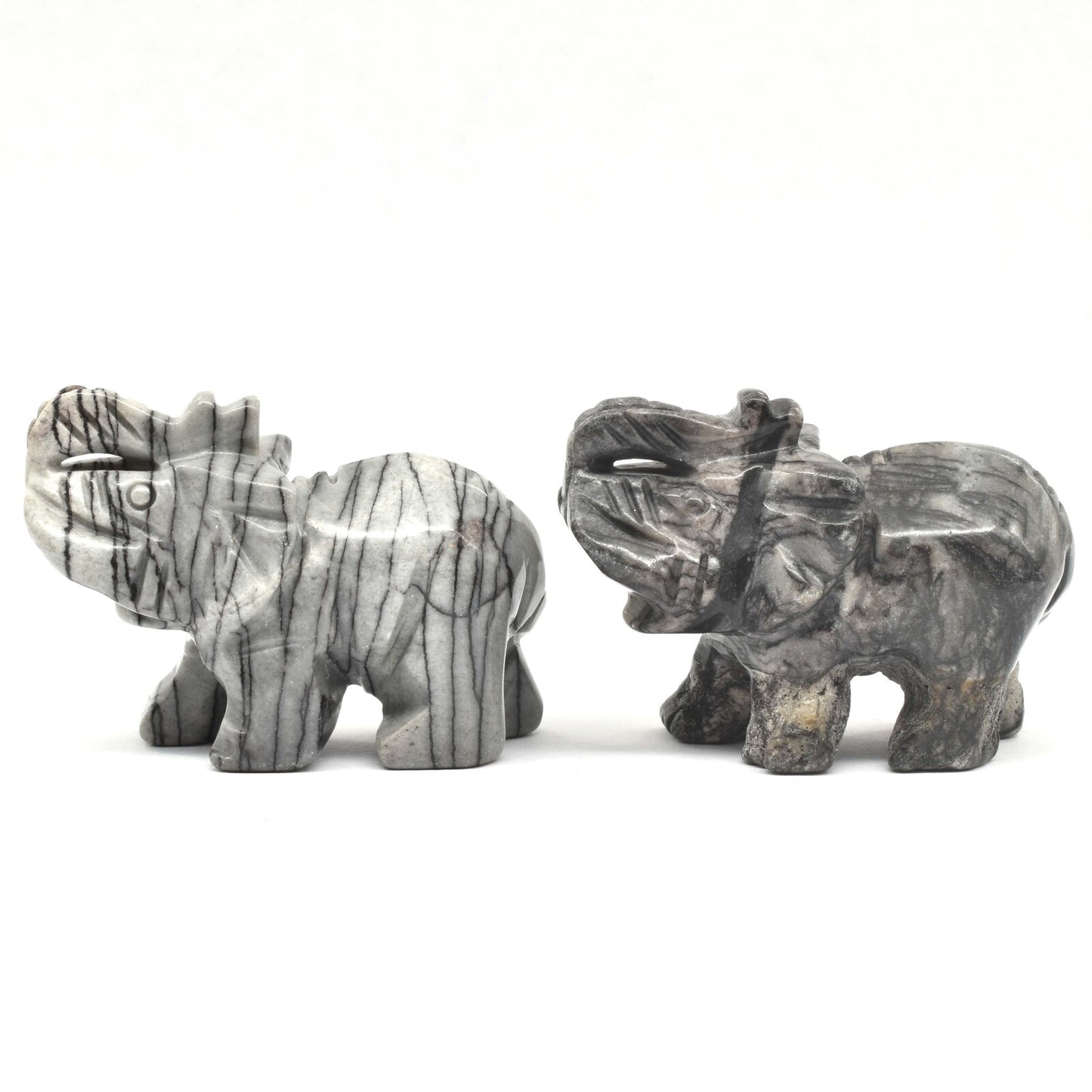 Net Jasper Elephant Carving