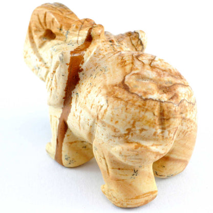Picture Jasper Elephant Carving