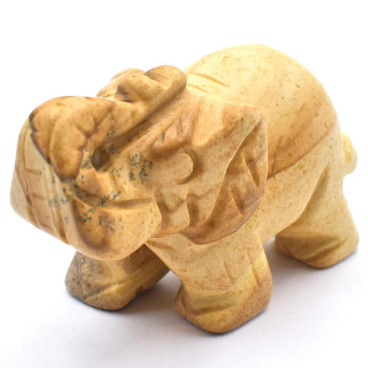 Picture Jasper Elephant Carving