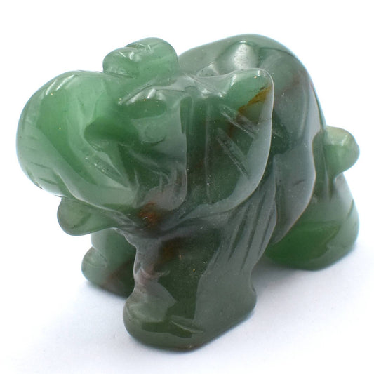 Green Aventurine Elephant Carving