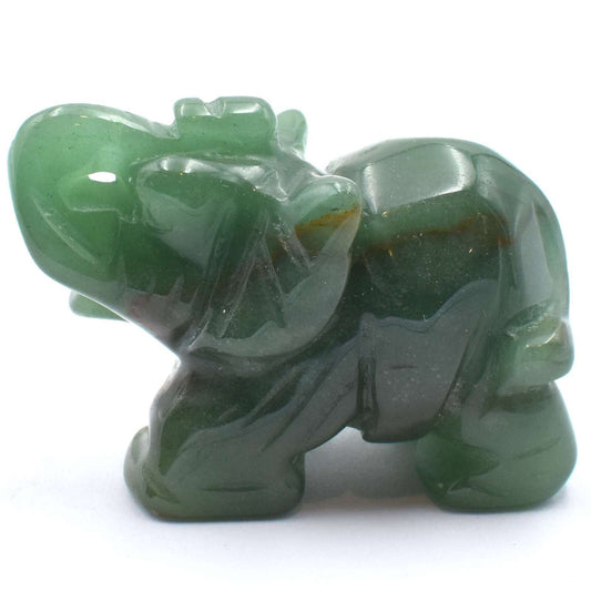 Green Aventurine Elephant Carving