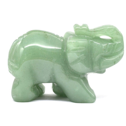 Green Aventurine Elephant Carving