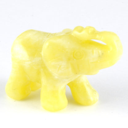 Lemon Jade Elephant Carving