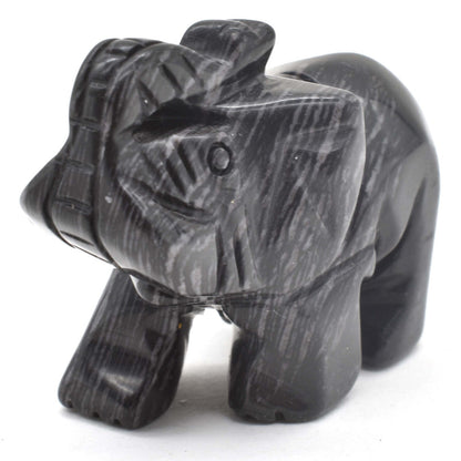 Black Onyx Elephant Carving