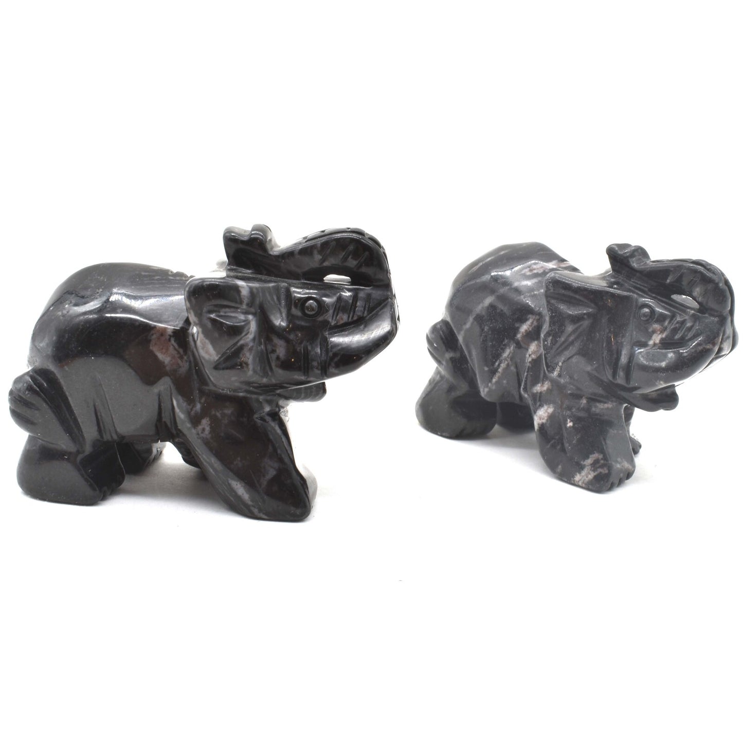 Black Onyx Elephant Carving