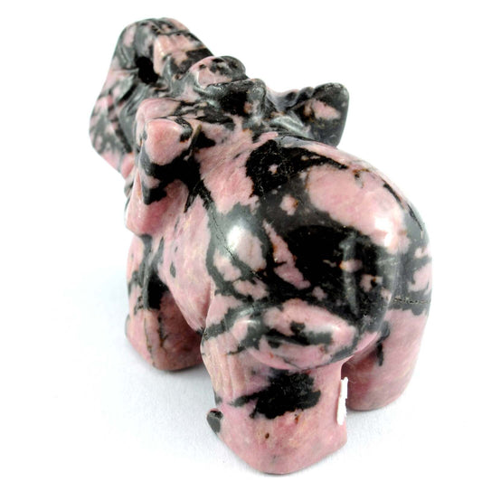 Rhodonite Elephant Carving