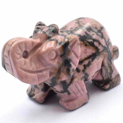 Rhodonite Elephant Carving