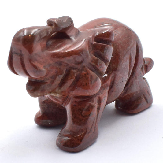 Red Jasper Elephant Carving