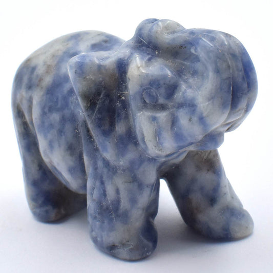 Sodalite Elephant Carving