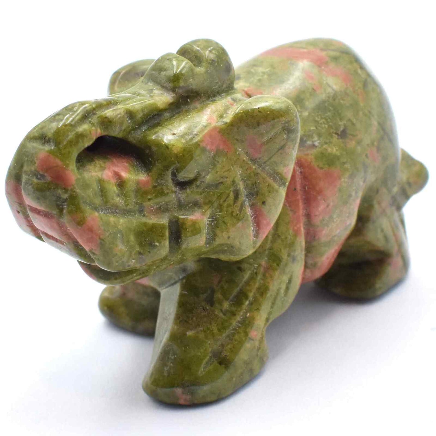 Unakite Elephant Carving