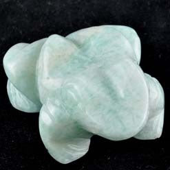 Amazonite India Frog Carving