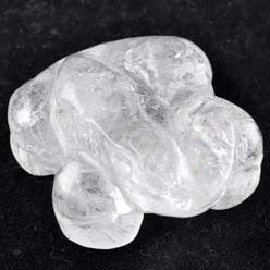 Clear Quartz Frog Carving