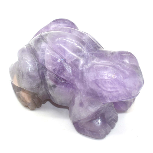 Amethyst Frog Carving